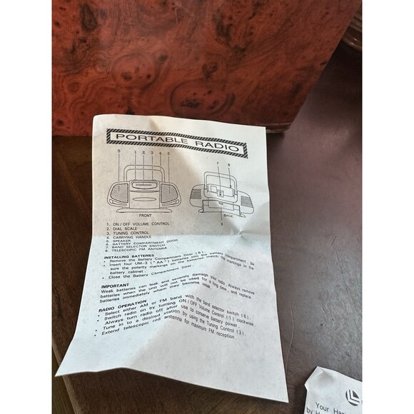 Vintage Lifelong Baby Boom Box Boombox Model 2225 AM/FM Radio WORKS - Picture 6 of 8